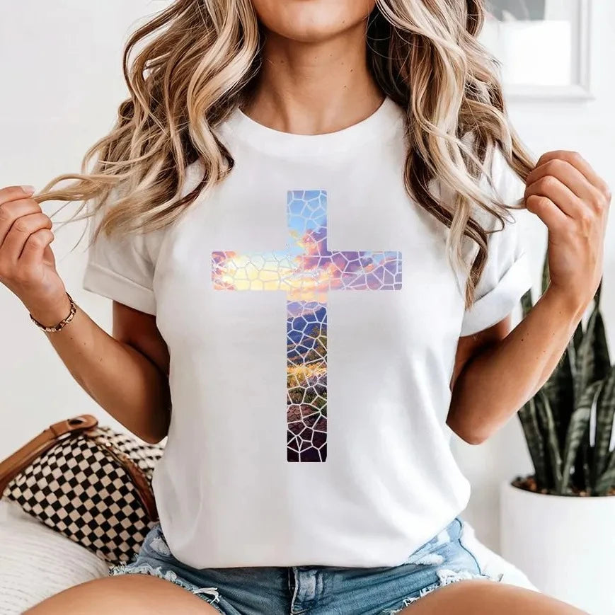 Cross God Turns Broken Pieces into Master Pieces - Comfort Colors, Christian Easter shirt, Jesus Religious tee, Scripture Tee