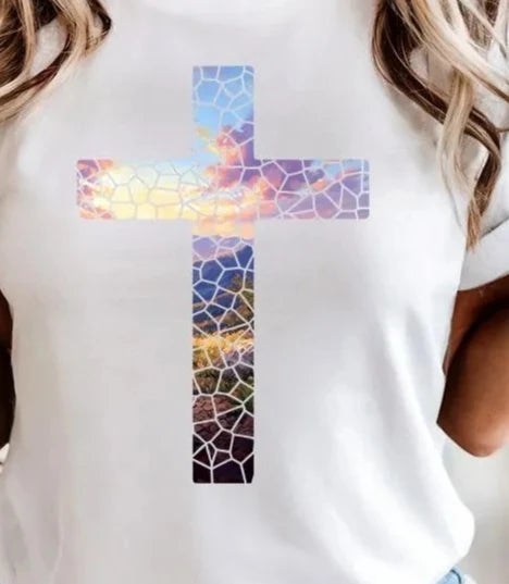 Cross God Turns Broken Pieces into Master Pieces - Comfort Colors, Christian Easter shirt, Jesus Religious tee, Scripture Tee