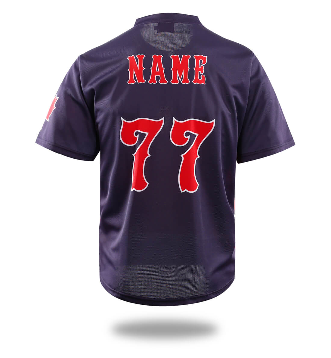 Mens Navy Color Simple Baseball Shirts
