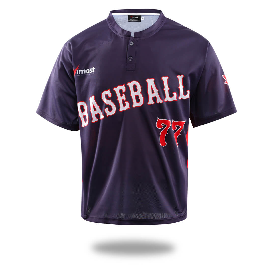 Mens Navy Color Simple Baseball Shirts