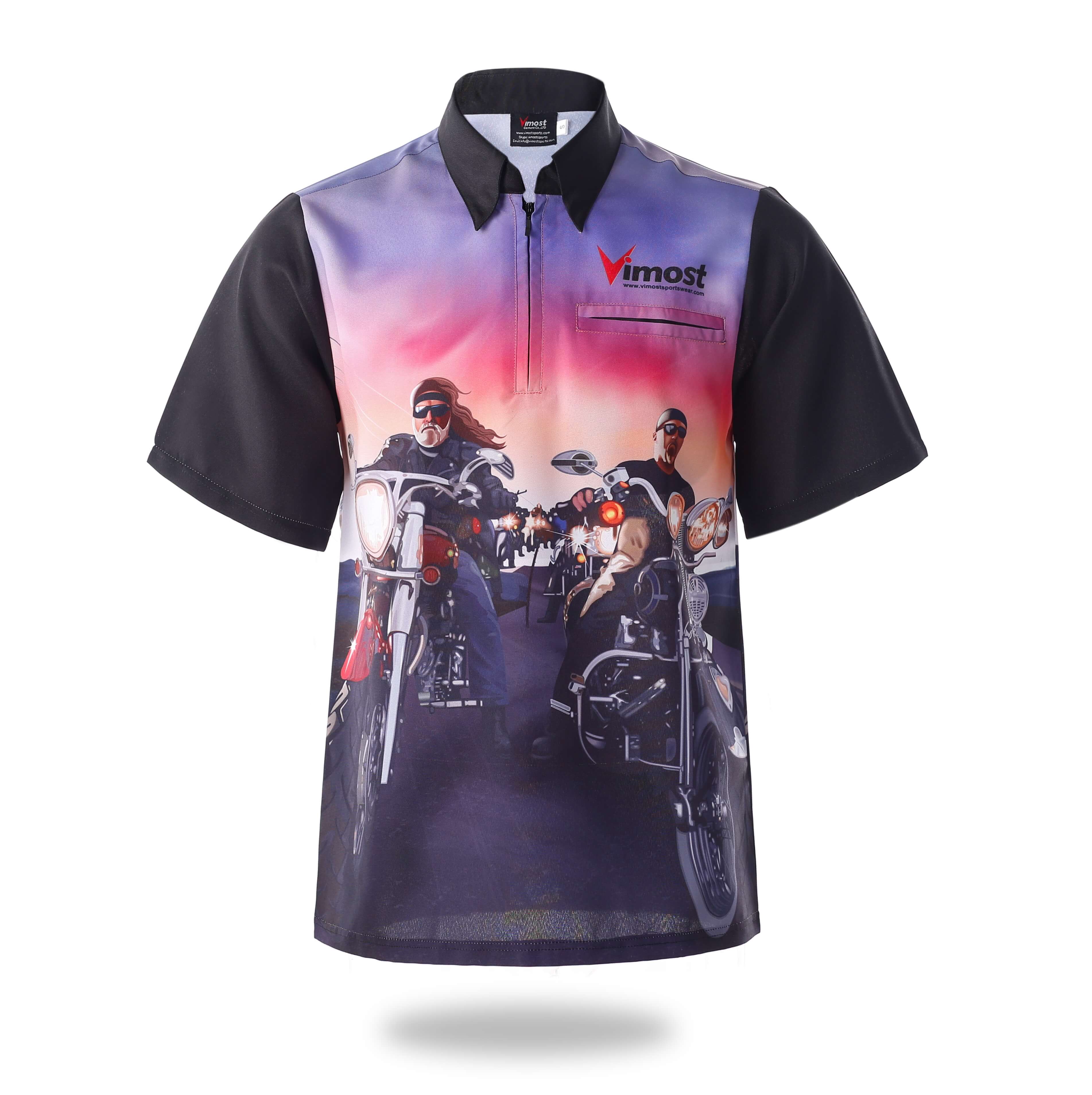Sublimated Zip Two racers Design Shirts