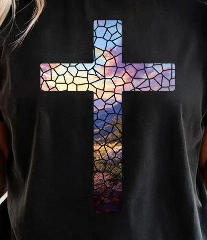 Cross God Turns Broken Pieces into Master Pieces - Comfort Colors, Christian Easter shirt, Jesus Religious tee, Scripture Tee