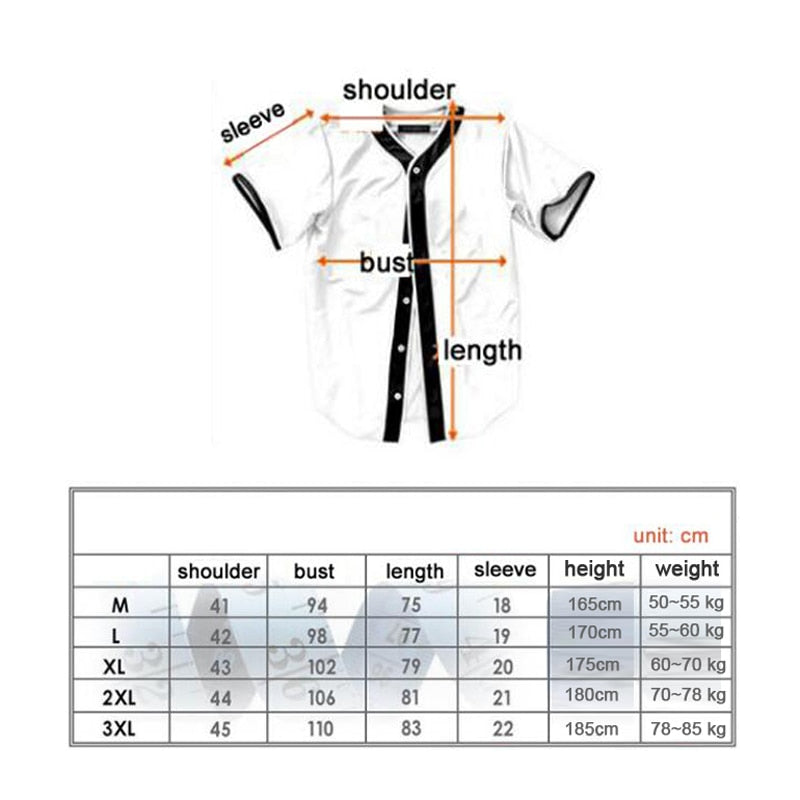 3D Short Sleeve T shirt Men Baseball Jersey Sport Slim Fit V Neck T-shirts Casual Streetwear Trendy Style