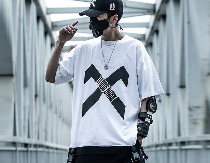 Hip Hop Streetwear T Shirt  Summer Patchwork Printed Tactica Harajuku Short Sleeve Oversized Mens T Shirts